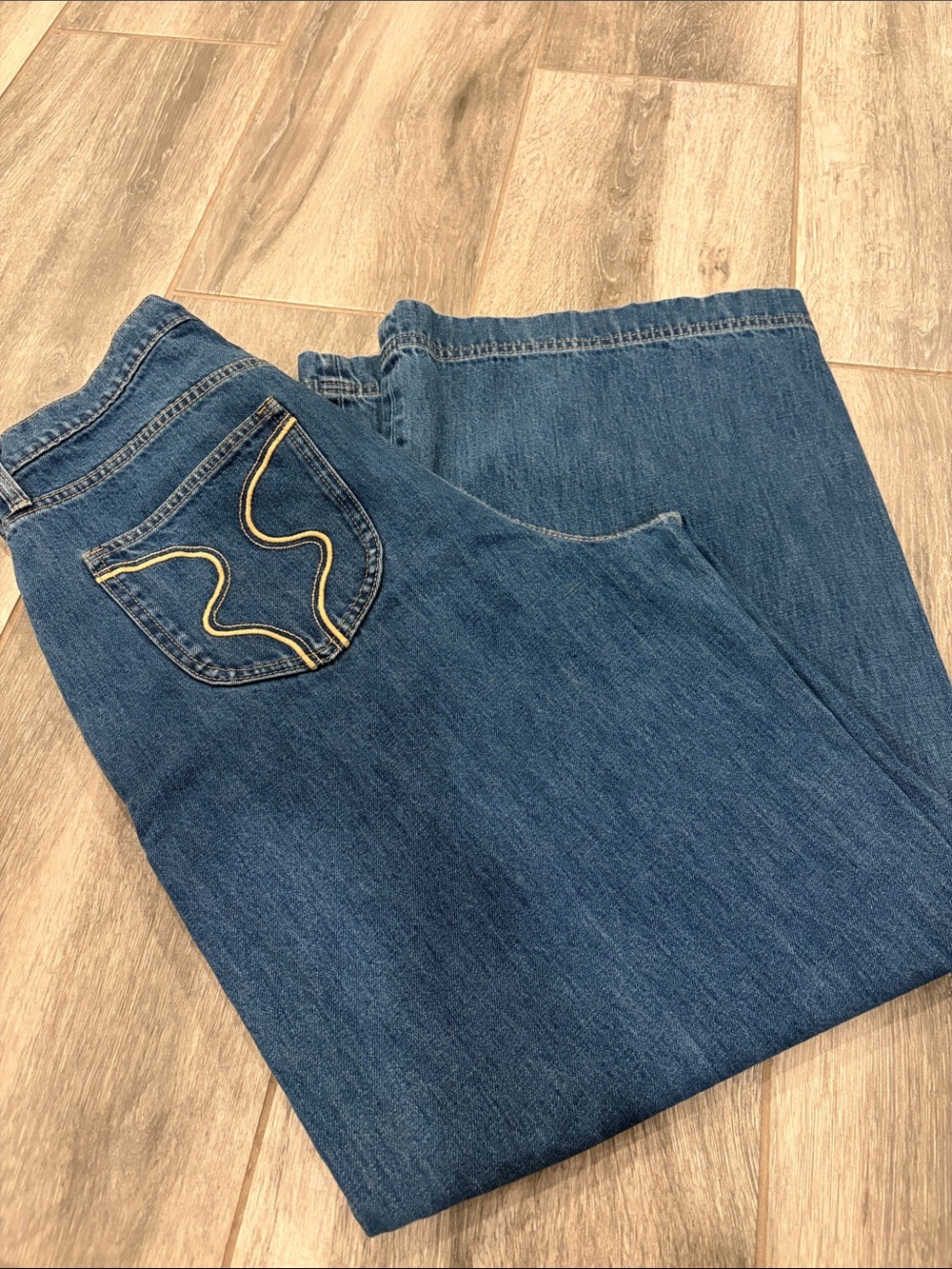 Gap x Cult Gaia High Rise Stride Chain Jeans Medium Indigo Size 14R w/Chain - Picture 7 of 7